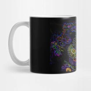 Black Panther Art - Flower Bouquet with Glowing Edges 20 Mug